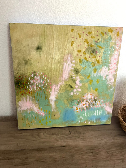 Meadow Afternoons - Original Painting on Wood - 12 x 12 inches