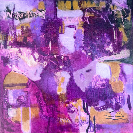 Speak Now - Original Painting on Canvas - 14 x 14 inches - The Taylor Swift Collection