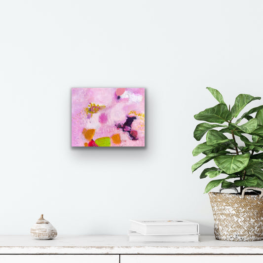 Strawberry Fields - Original Painting on Wood - 8 x 10 inches