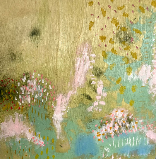 Meadow Afternoons - Original Painting on Wood - 12 x 12 inches