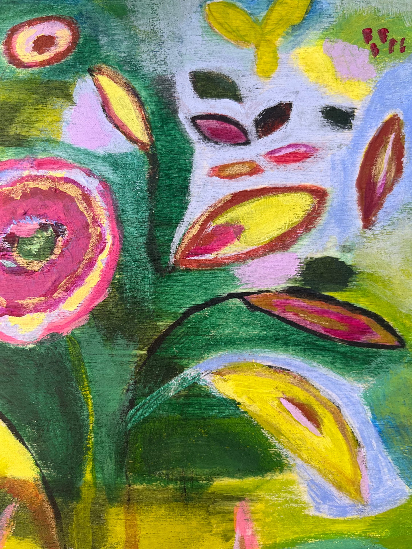 Lavender Breeze - Original Painting on Wood - 8 x 8 inches