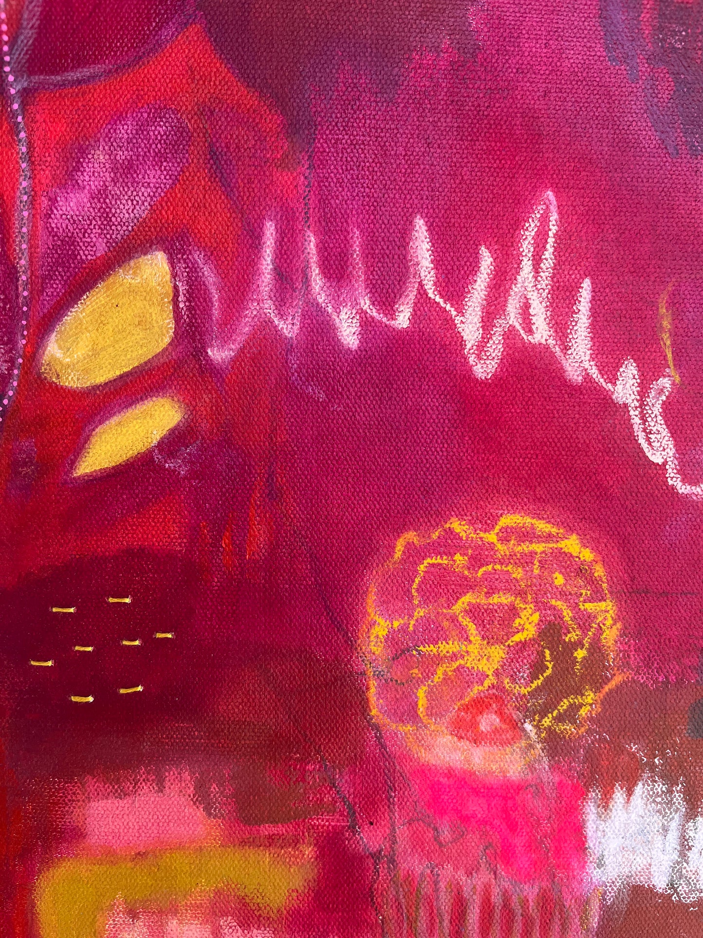 Bushel of Roses - Original Painting on Canvas - 20 x 20 inches