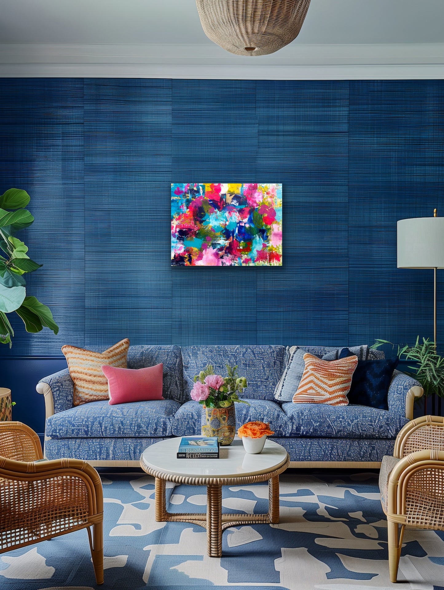 Woven - Original Painting on Canvas - 18 x 24 inches - Tapestry Collection